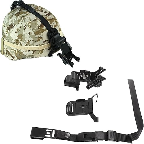 Fabater Soporte de gafas de visión nocturna, correa de sujeción para casco NVG, soporte táctico para casco, ángulo ajustable, soporte de montaje