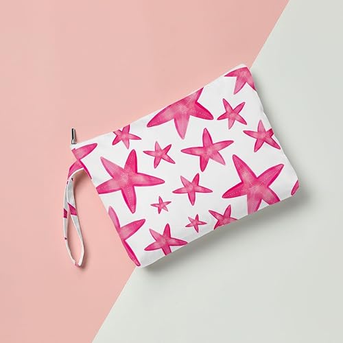 Miniatura 3 de Fokongna Bolsa húmeda y seca, bolsa de maquillaje, bolsa de pañales impermeable grande bolsa de cosméticos de viaje, estrella de mar, playa, arco