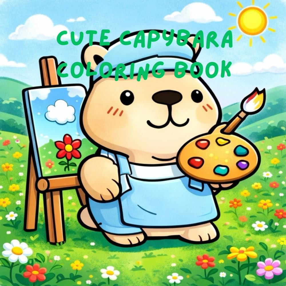 Cute Capybara Coloring Book