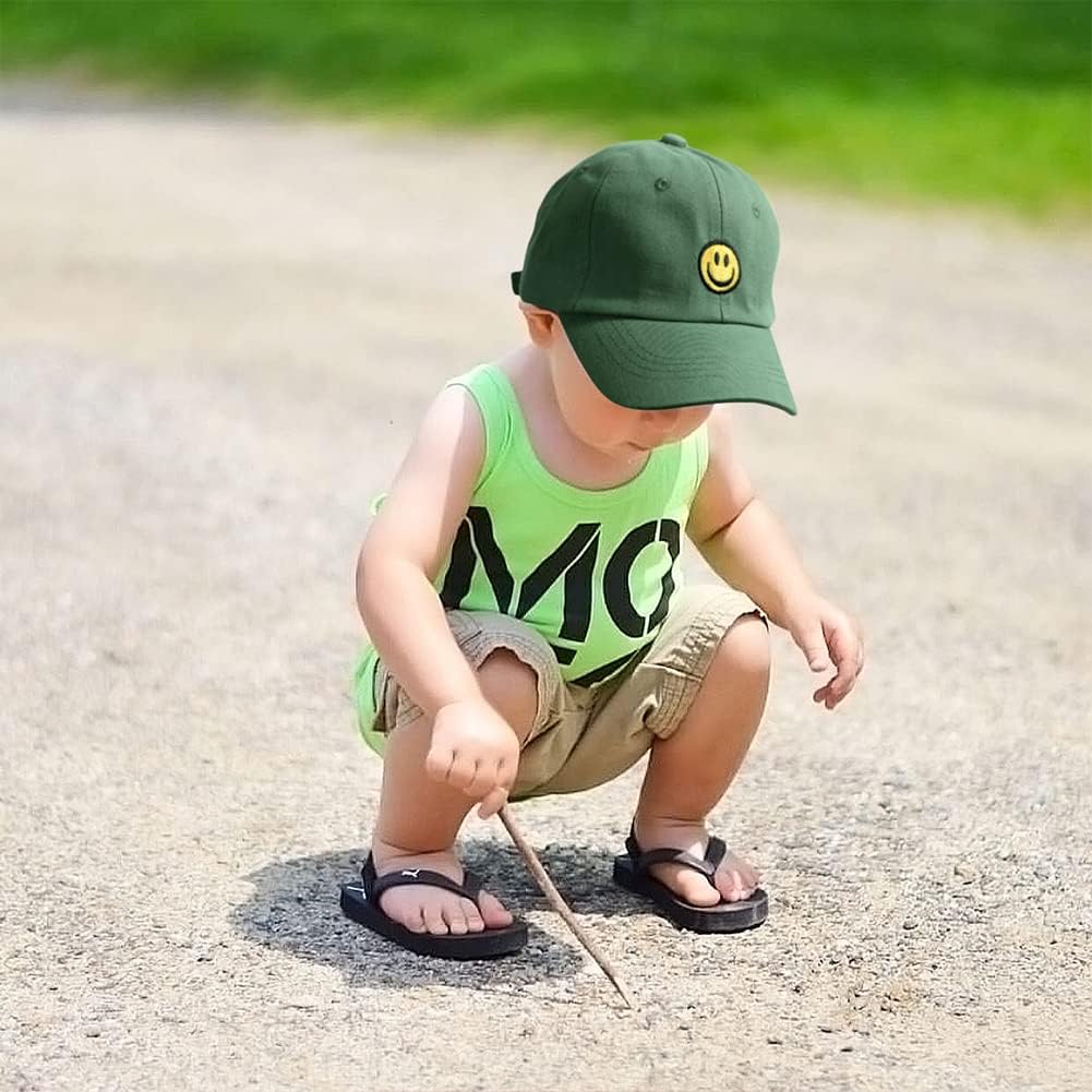 SONMONY Smile Face Toddler Baseball Cap Boy Baseball Hats Kids Washed Funny Hats Adjustable Cute Caps for 3-12 Years… - Image 6