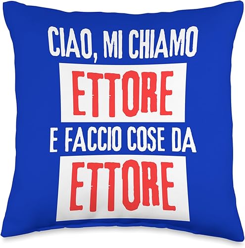 Miniatura 5 de Ettore Idea Regalo Personalizzata con Nome Ciao Sono Faccio Cose Da Ettore Personalizzato - Almohada personalizada, 18 x 18 pulgadas, multicolor