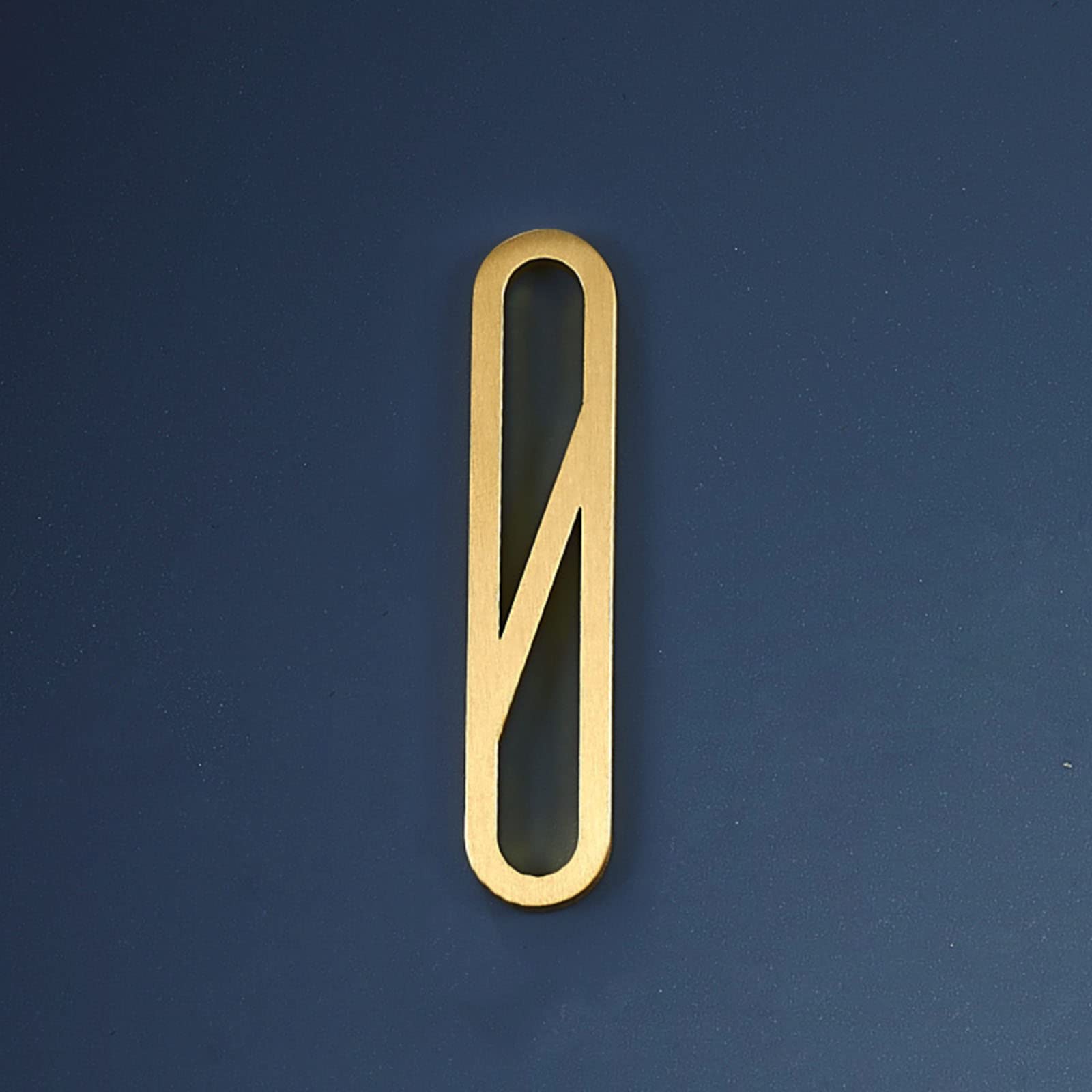 7cm Solid Brass 3D House Plaque Numbers 0-9 Letters A-Z Dash Sign Adhesive Glued Hotel Office Door Number Indoor Mailbox Address Digital Alphabet for Home Outdoor Plates Doorplate Room (0)