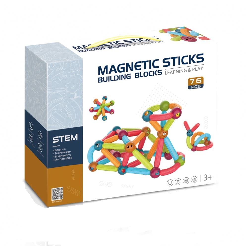 DOBROS Boys Girls Toys Age 3+,Little Toys Magnetic Balls&Sticks Blocks Tiles Construction Building,Learning Education Stem Preschool Toddler Kids Toys,Montessori Toys Gifts (76 Pcs),Multicolor (B0B4SYWYQ7) Amazon Price History, Amazon Price Tracker
