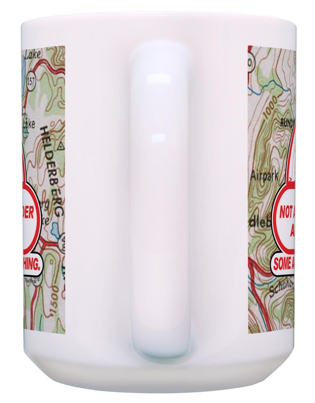 ThisWear Geocaching Gift For Women Not All Who Wander Are Lost 2 Pack 15oz Ceramic Coffee Mug Set