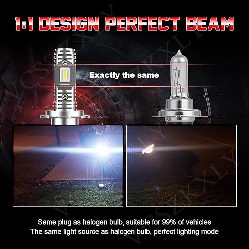 Miniatura 5 de Compatible con 2004 2005 Suzuki GSXR 600 750/2003 2004 Suzuki GSXR 1000 bombillas para faros delanteros de haz alto y bajo, kit de bombillas H4 H7,