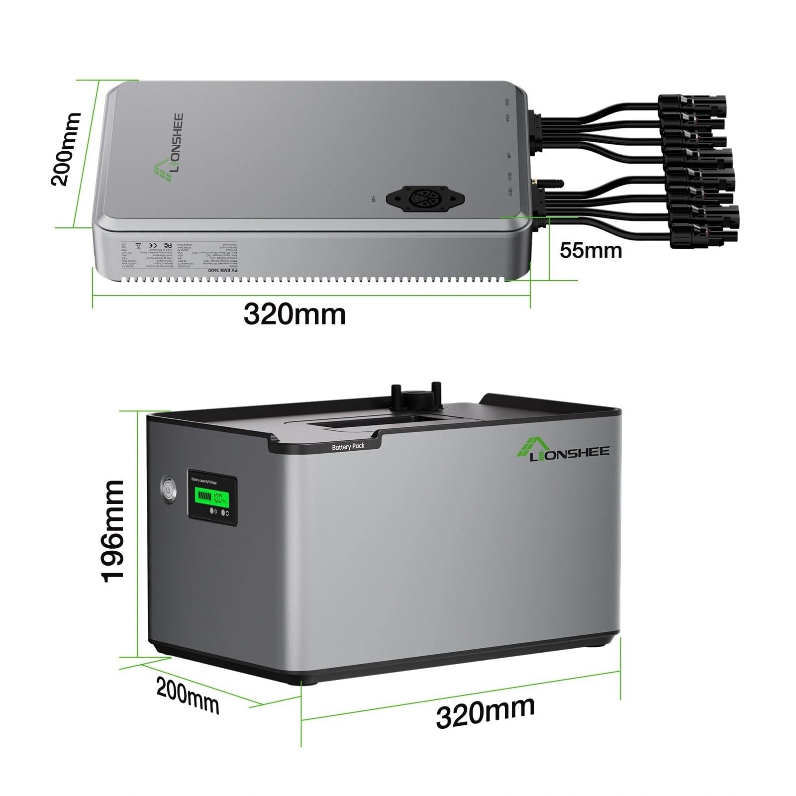 2x1024Wh LiFePO4 Batterien und PV-HUB Speichersystem