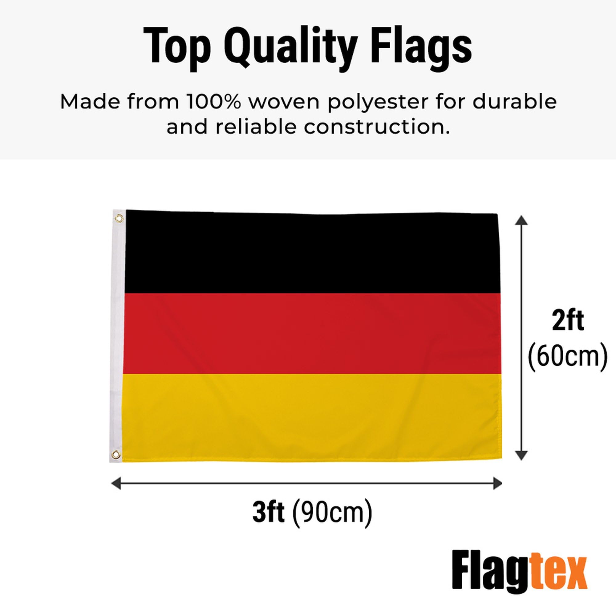 Germany Flag Small 3ft x 2ft (90cm x 60cm) - German National Flag for Garden Display, Outdoor Polyester Flag, European Country Banner, Sports Events — view 3