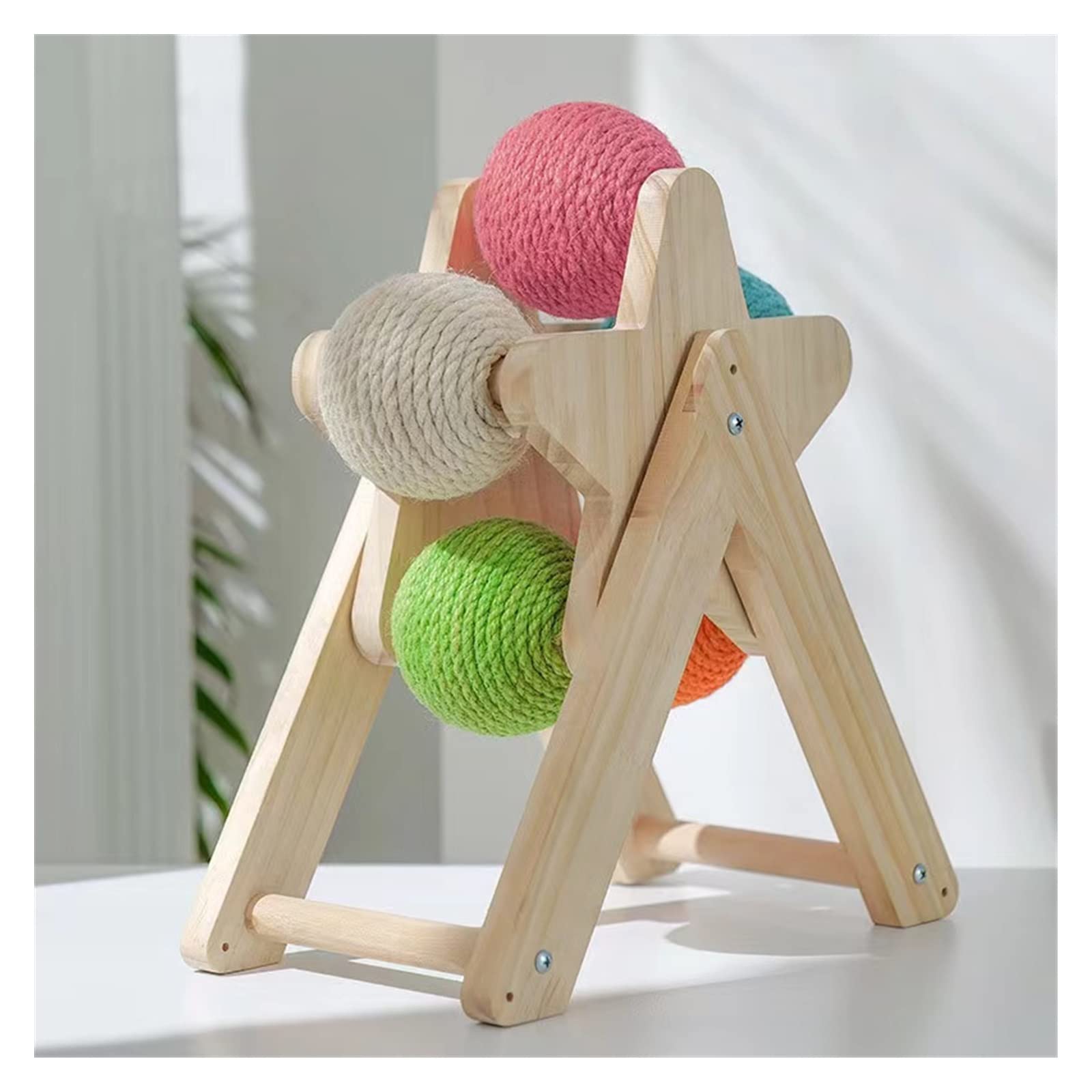 Albero da Arrampicata per Gatti Cat Scratching Ball Toy Kitten Rope Ball Board Grinding Paws Giocattoli Cats Scratcher Forniture for mobili for Animali Domestici Tiragraffi, Torre per Gatti