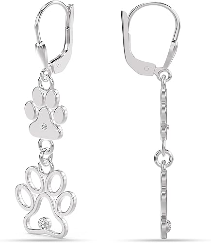 Vista 3 de LeCalla Aretes colgantes ligeros de plata de ley 925 para mujer