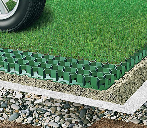Techno Earth ( 1.9\" Depth Permeable Grass Pavers for your grass parking lots, access roads, driveways, fire lanes, RV and boat storage pads - (Pack of 4-11 Sf) (Green) - Thumbnail 7