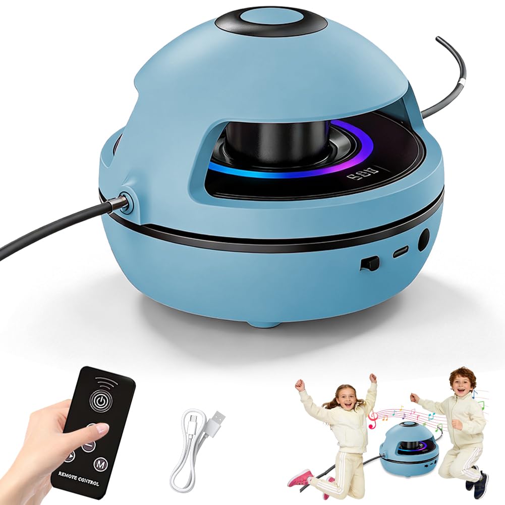 Comba electrónica con mando a distancia, cuerda de saltar eléctrica, 10 niveles de velocidad, música Bluetooth, Smart Jump Rope Machine, contador de pantalla LED
