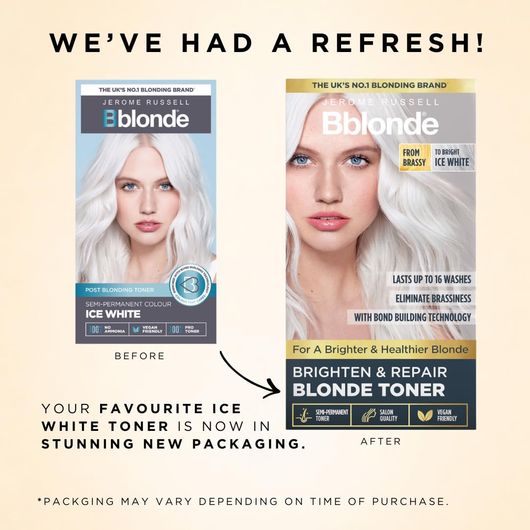 Jerome Russell Bblonde Ice White Semi-Permanent Hair Toner Kit
