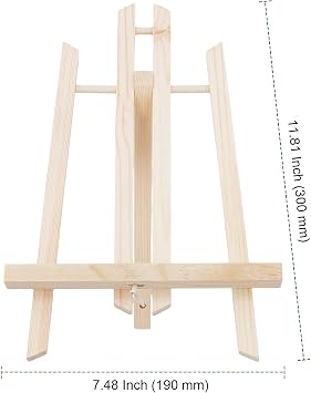 PINGEUI 4 Pcs Wooden Easel Stand, 30 cm Adjustable Small Easel Stand, Tabletop Display Canvas Holder for Painting, Drawing, Photo, Frame