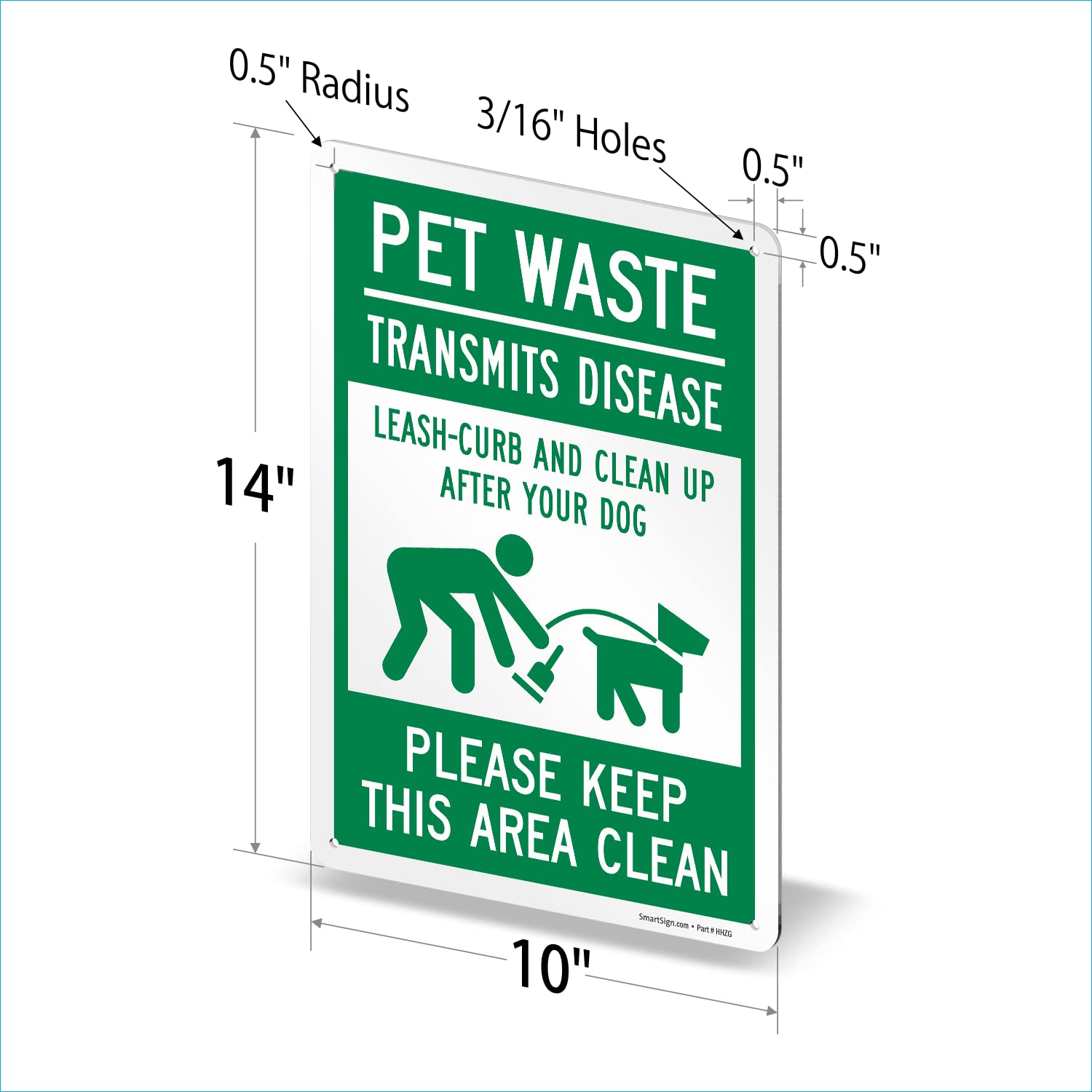 5x Warnschild 'Hundekot überträgt Krankheiten' – 12,7x25,4 Cm Metallschild Für Garten, Zaun & Hof