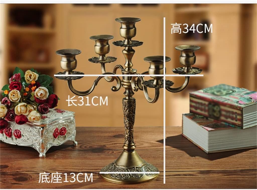 European Retro Nostalgic Alloy Candlestick Pendulum Birthday Party Romantic Wedding Candlelight Dinner
