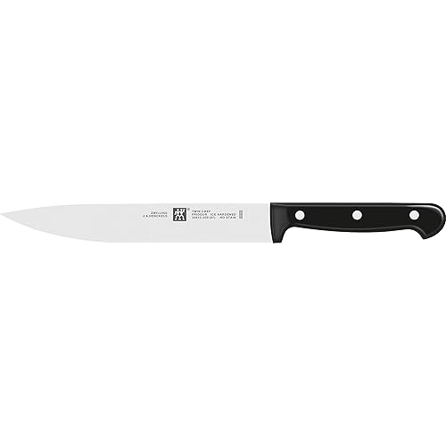 ZWILLING Slicing Knife, Blade Special Stainless Steel/Plastic Handle, Twin Chef,Silver/Black, Length: 20 cm, Large Blade