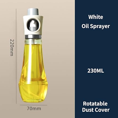 Miniatura 2 de ZHIVIQ Pulverizador de aceite para cocinar rociador de aceite de oliva botella de espray de aceite de vidrio de 78fl oz con cubierta antipolvo para