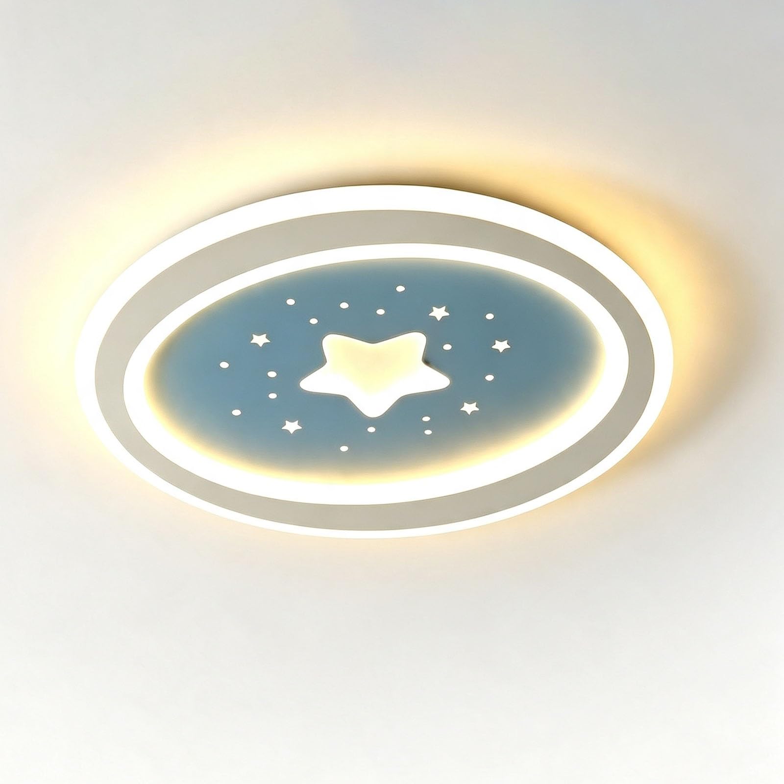 Modern Star Ceiling Light 3 Lights Dimmable Flush Mount Fixture