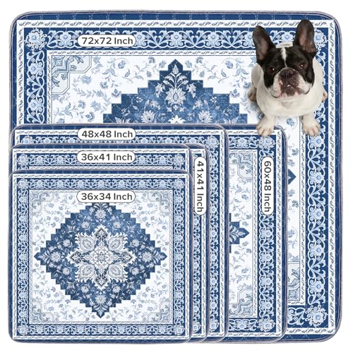 Image of INVENHO 2PACK Washable Pee Pads for Dogs, Reusable Dog Pads Upgrade Non-Slip Dog Pee Pads Heavy Absorbency Puppy Pee Pads Quick Dry Whelping Pads /Waterproof Puppy Training Pad