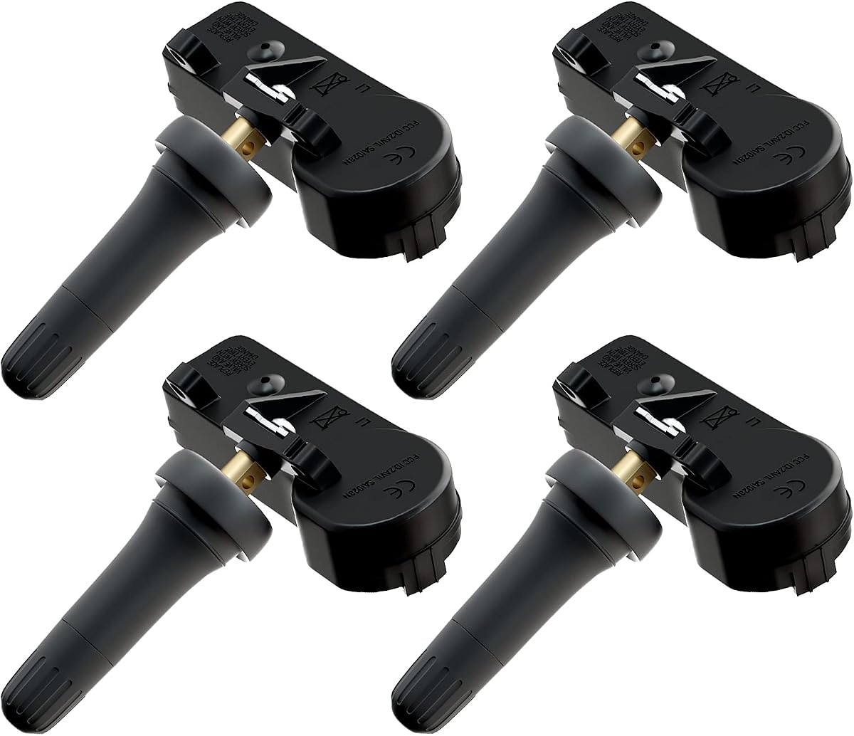Marsflex TPMS Sensors Fit for Ram 1500 Jeep Grand Cherokee Dodge Chrysler | 4pcs 433MHz Pre‑programmed Tire Pressure Monitoring System Fit For Durango Wrangler Charger Fiat Journey OE 68241067AB