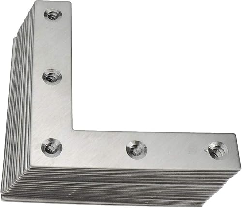 Miniatura 7 de Soporte plano L Soportes de ángulo recto 3.150 in x 3.150 in - Paquete de 15