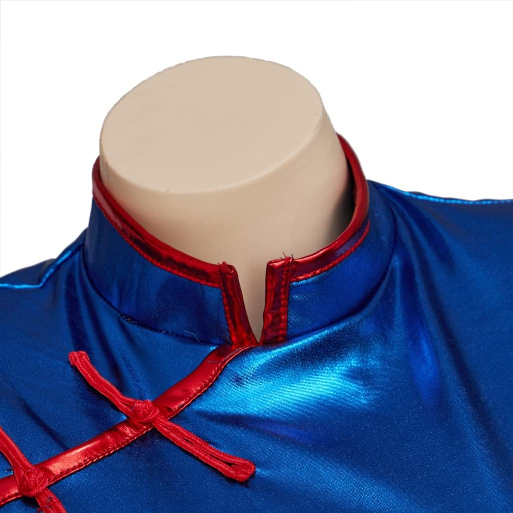 iSHOWcos Women's Sexy Blue Cheongsam Dress Halloween Suit
