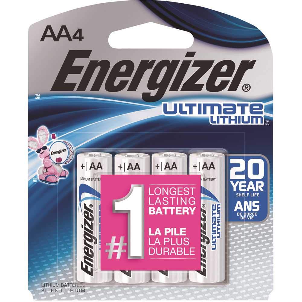 Energizer Ultimate Lithium AA Battery Pack of 4