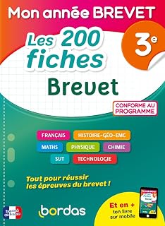 Les 200 Fiches Brevet 3e - Des fiches détachables pour réviser efficacement tout le programme - Mon année brevet 2026