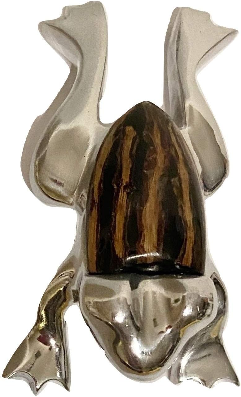 Ystilo Recycled Aluminum Coconut Twig Embellishment Mini Frog, 3"