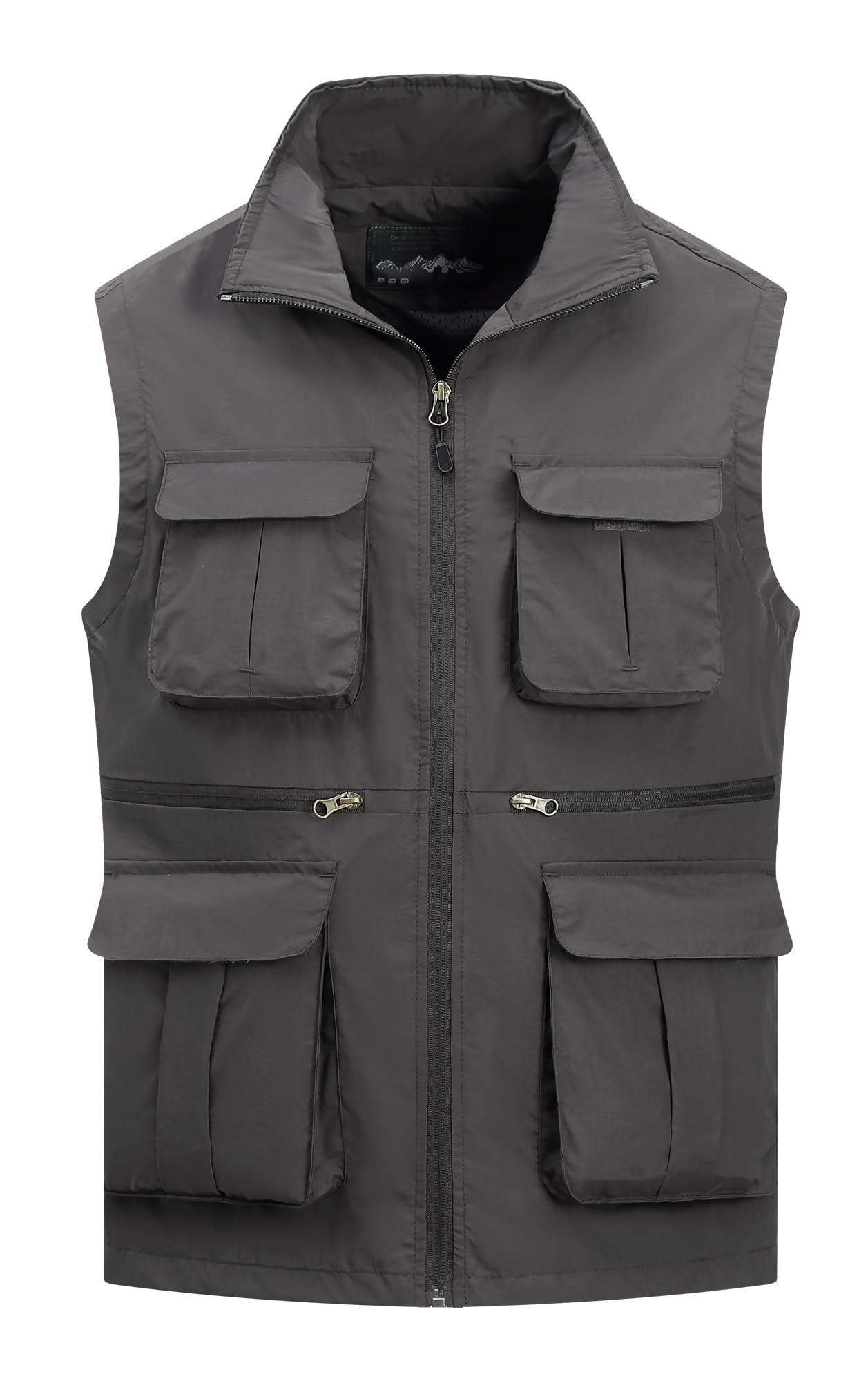 Hommes Gilet de Plein Air Multi-Poches Gilet Léger pêche Veste Respirant à Séchage Rapide Sport Gilet Sans Manches Loisirs Gilet Chasse Voyage Camping Photographie