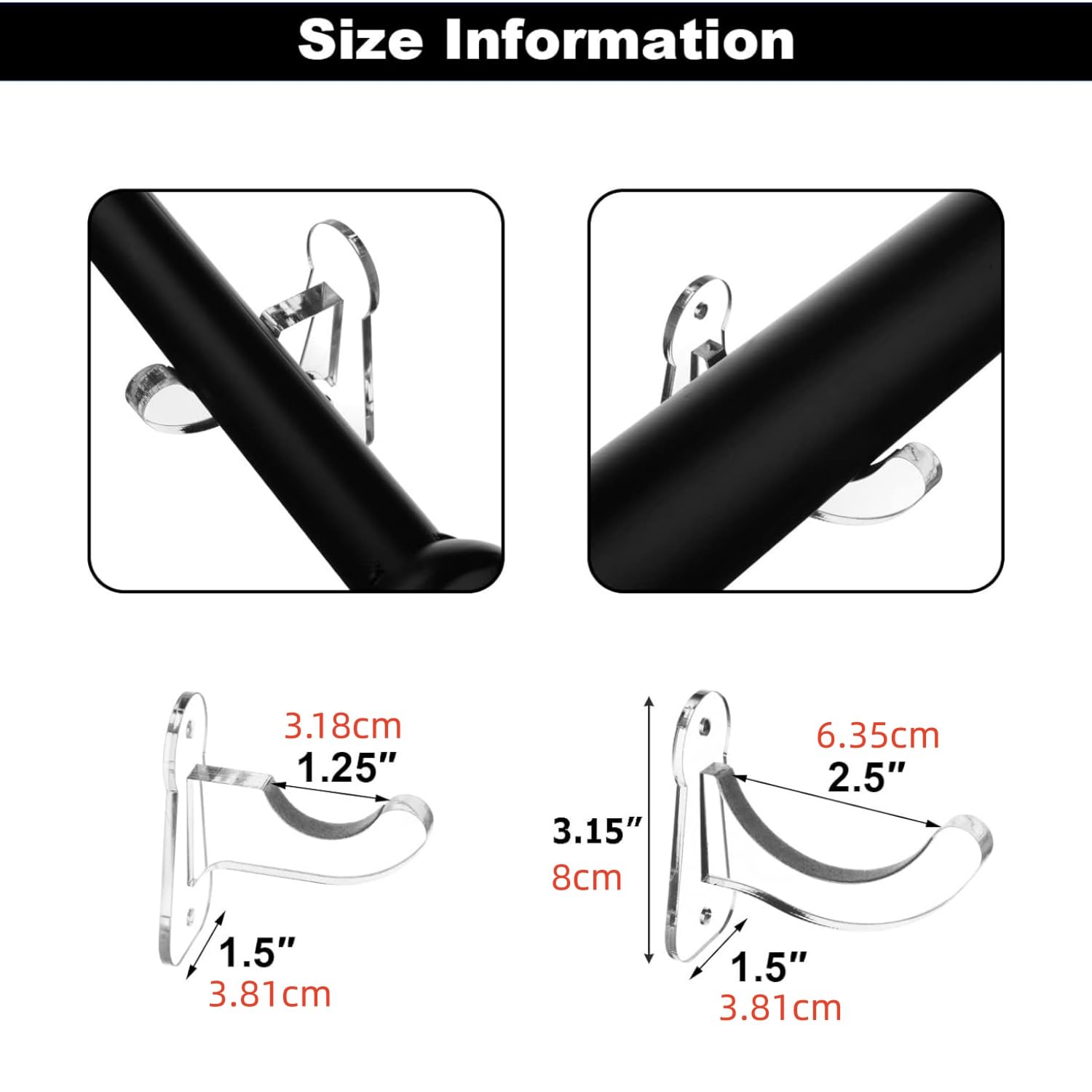 Support Mural Pour Battes De Baseball Meollo Zwart (2 Pièces) | Bol