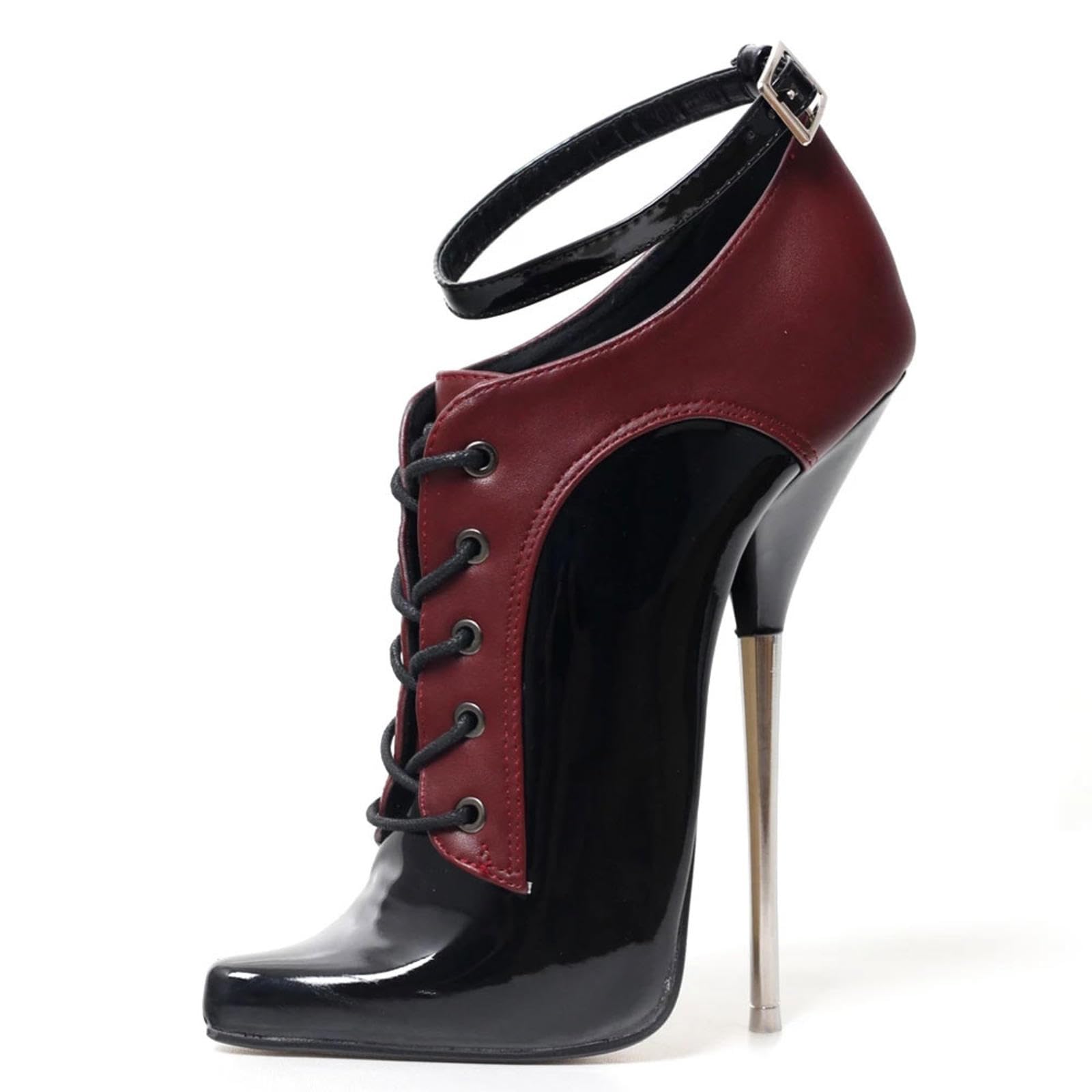 Tacchi Donna Tacchi Alti 18CM Scarpe da Ballo a Punta Tacco fine,Black-43