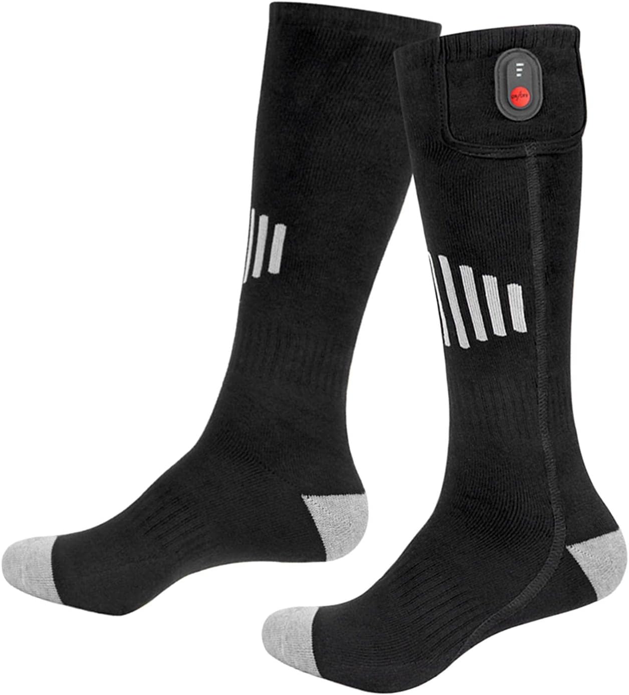 1 Pair Foot Warmer Socks Electric Heated Socks Thick Thermal Stockings Breathable Washable Material Suitable for Outdoor Activities Cold Weather