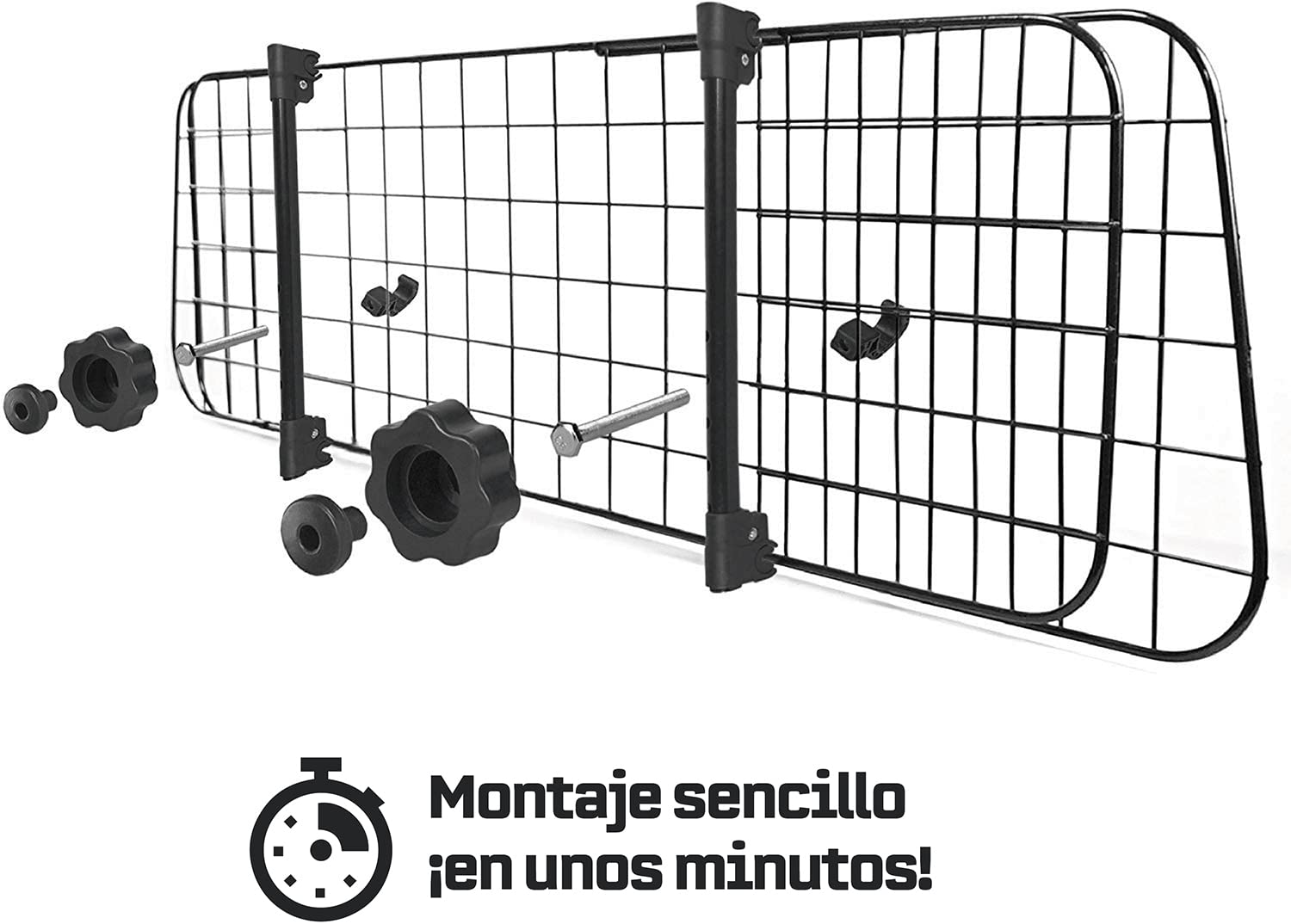 Heldenwerk Rejilla perro coche maletero universal - Separador de coche para perros al transporte de perros - Reja coche perro, Barrera coche perros