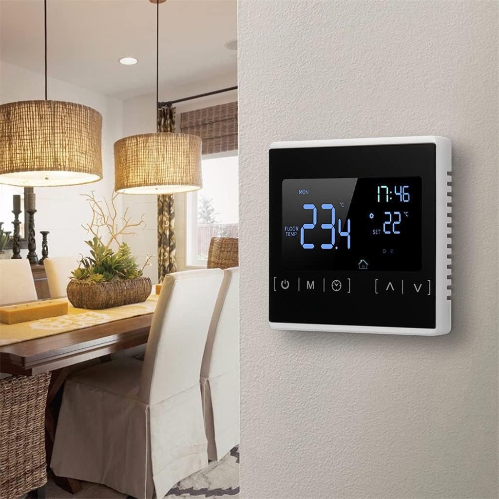 Smart LCD Touchscreen Thermostat for Home Programmable Electric Floor Heating System Water Thermoregulator(OneColor)