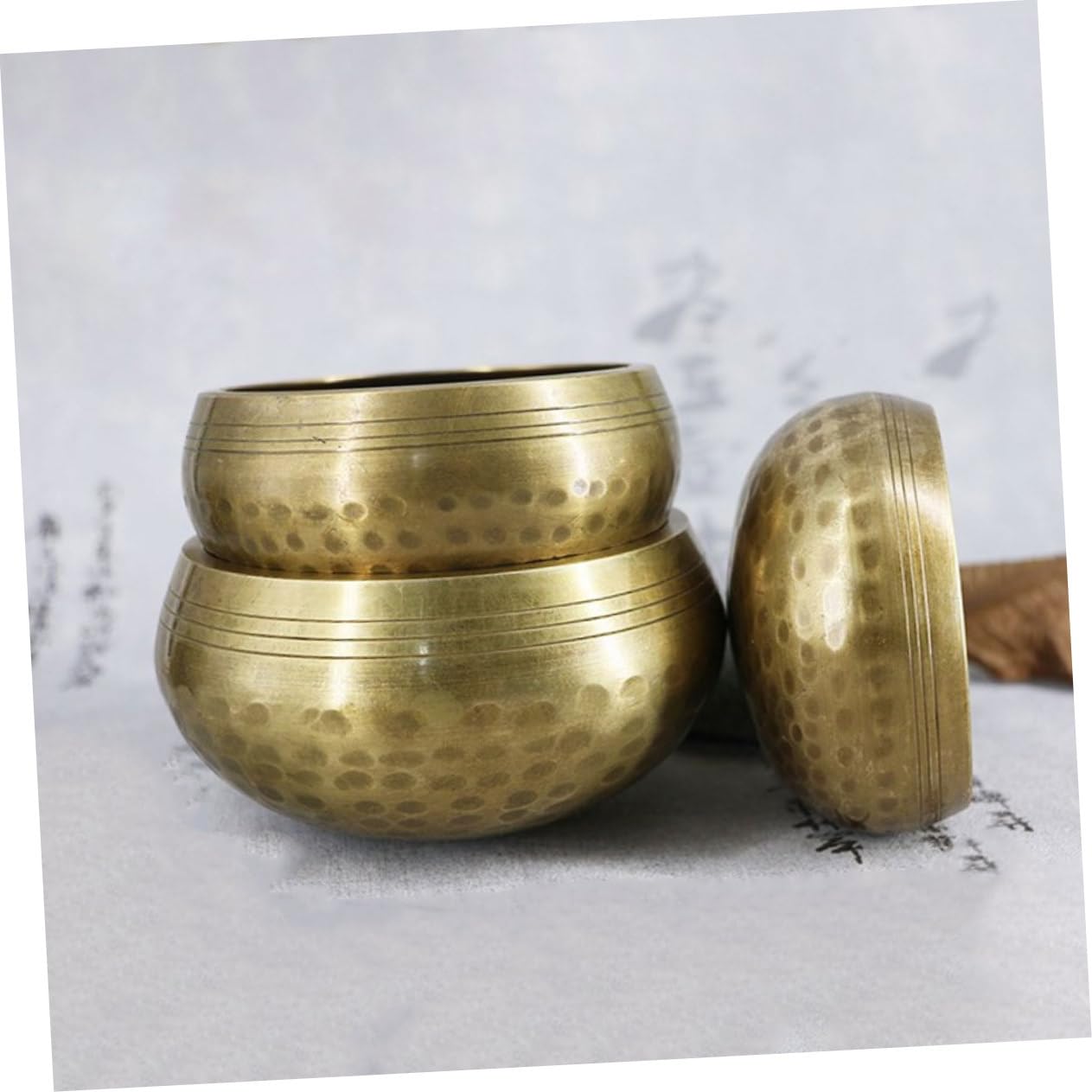 4 Sets Buddha-Klangschale, Achtsamkeitsschale, heilende Klangschale, Himalaya-Klangschalen, Entspannungs-Klangschale, heilende Klangschale, Meditations-Klangschale, Tibet-Yoga-Stick