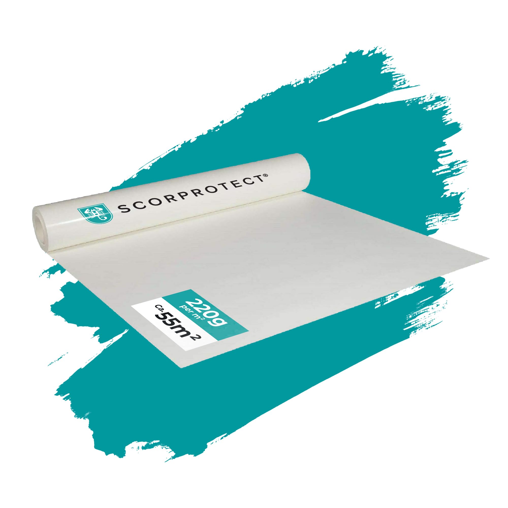 Scorprotect® Milchtütenpapier Abdeckpappe Pappe Milchkarton 220 g/m² hochwertig ca. 0,95 m Br. weiß 55 m²