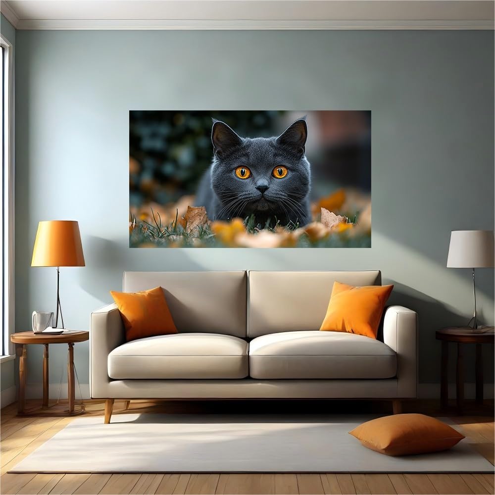 Calcomanías de pared de gato y vinilos decorativos autoadhesivos de 120x80 cm para habitaciones