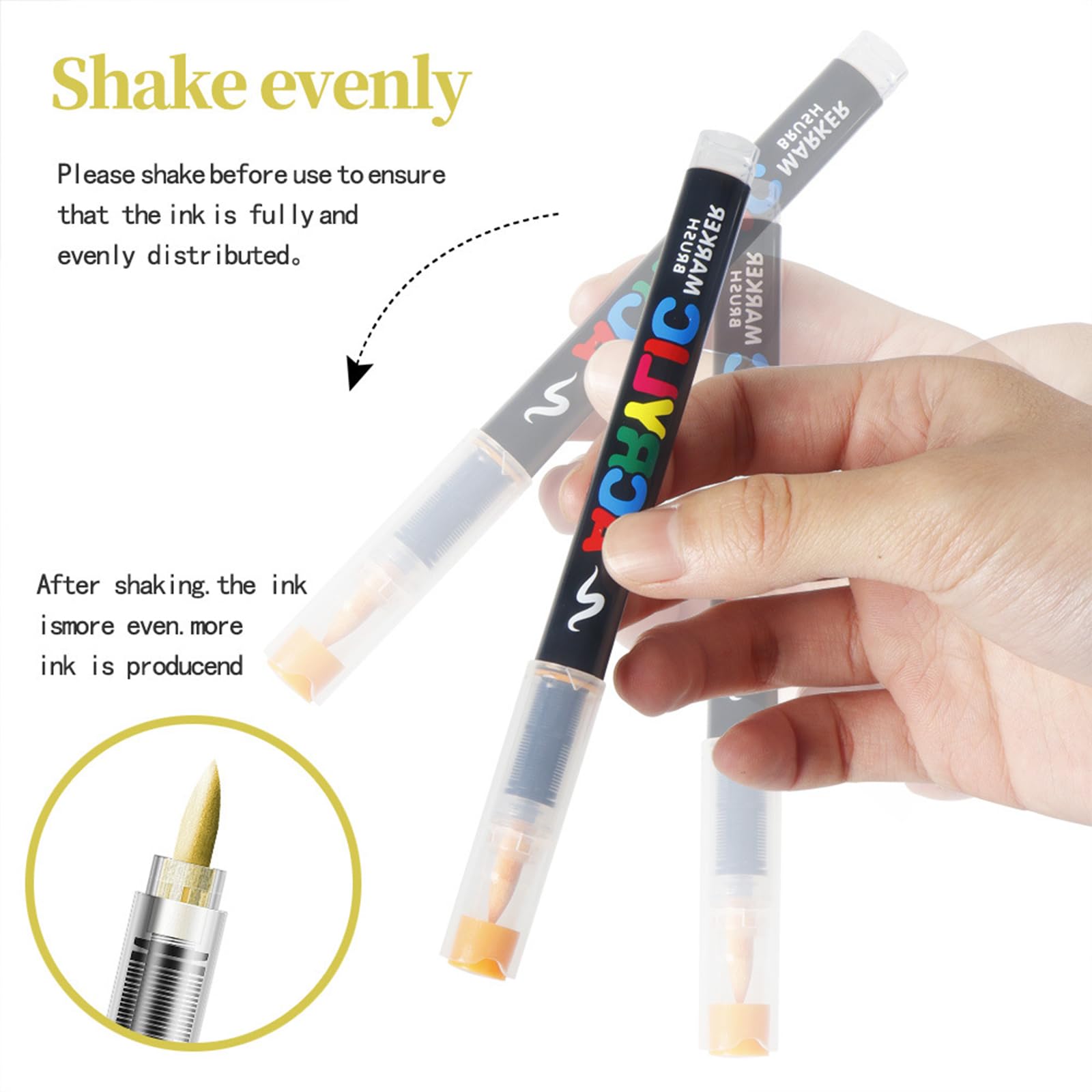 Farbmarker mit weicher Pinselspitze Ausmalen von, 36 colors
