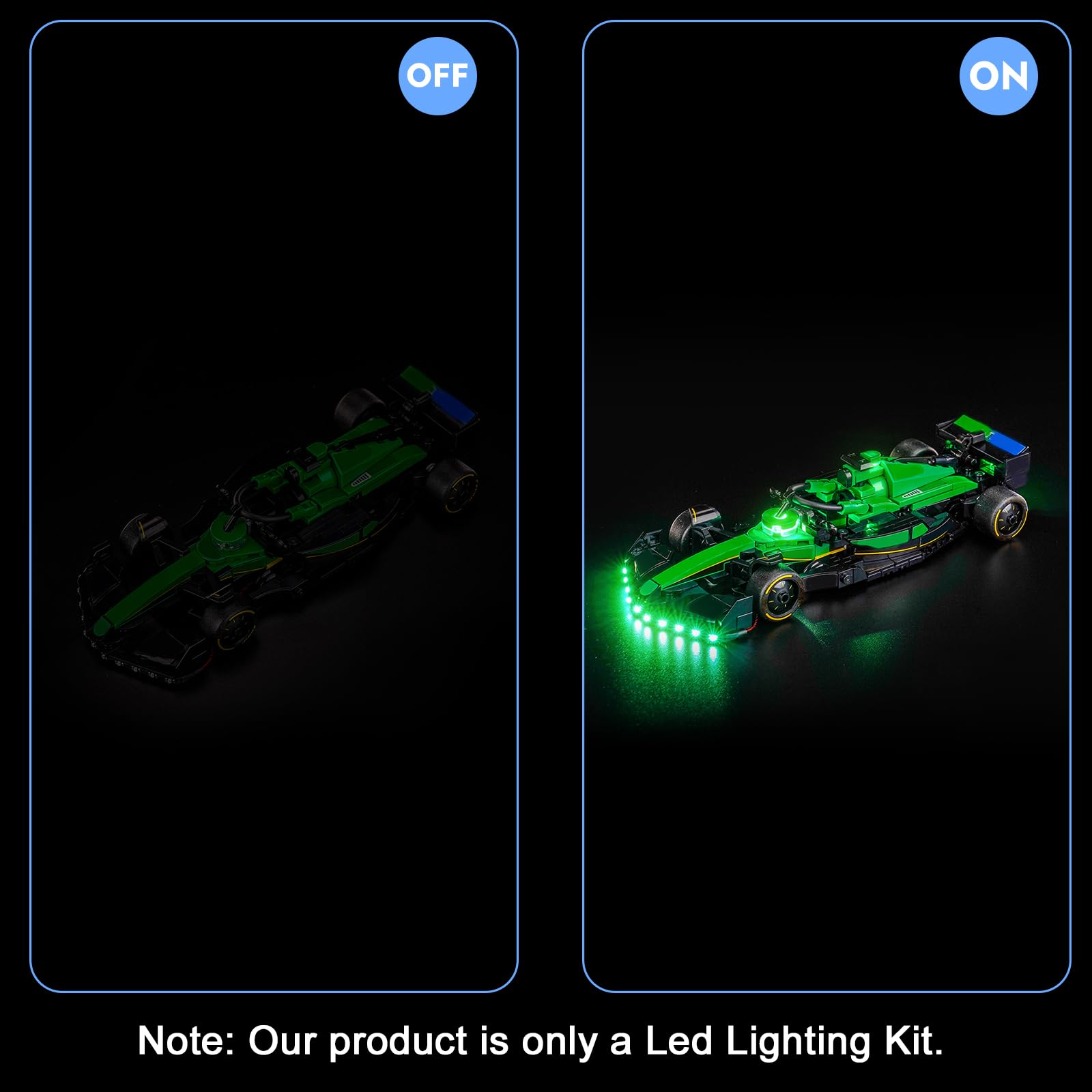 LocoLee Led Light Set Compatible with Lego 77245 Aston Martin Aramco F1 AMR24 Race Car Led Decoration Lighting Kit Compatible with Lego 77245 Building Blocks Model,Only Lights Set,No Model - Image 4