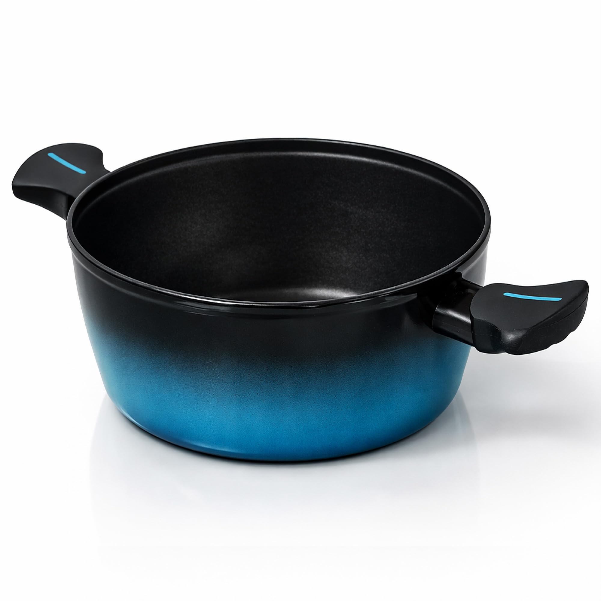 briebe MARE Cacerola Inducción, Acero Forjado 24 cm, Antiadherente Libre PFOA, Cazuelas Profesionales, Alta Resistencia, Aptas Para Todo Tipo de Fuegos, Tapa de Cristal, Fabricada en España