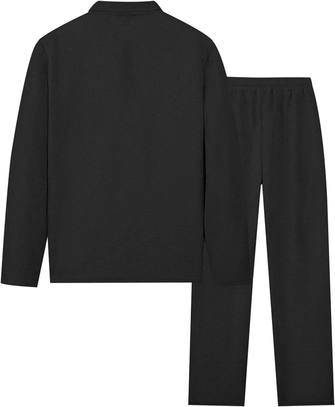 Cambkatl Waffle Sweatsuit for 2 Piece Jogging Outfits, Quarter Zip Lapel Athletic Sweatshirt with Sweatpants Tracksuit Sets