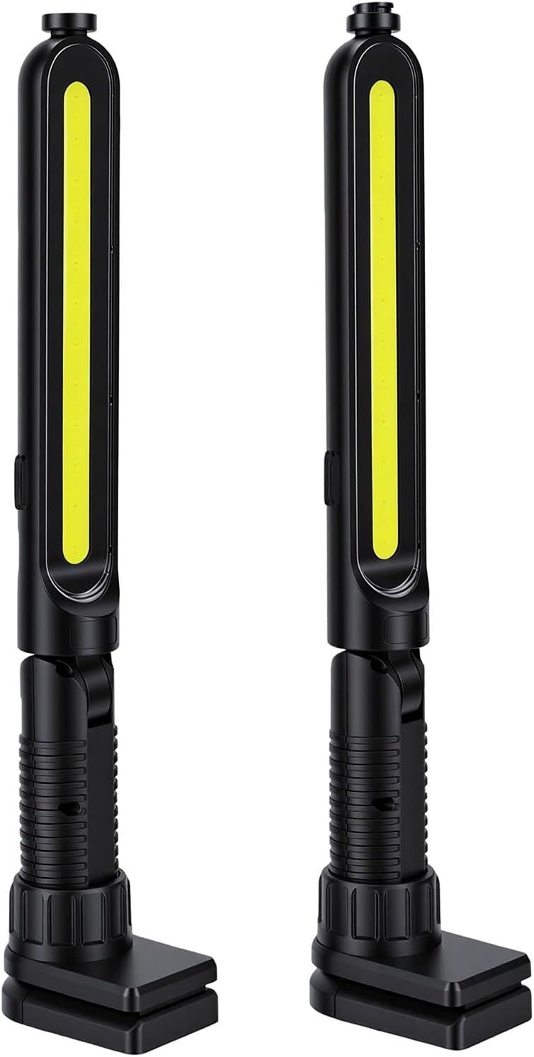 WALFRONT 2400LM Foldable LED Work Light Bar with Magnet Base and Infrared Sensor 4400mAh Rechargeable Mechanic Light for Car Repair Garage Emergency