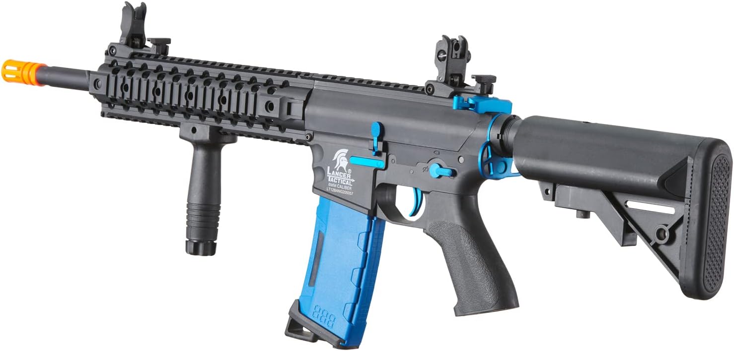 Lancer Tactical Gen 2 Evo M4 Airsoft AEG Rifle with High Speed Magazine, Battery, Charger & 1000 Rounds 0.20g BBS Included
