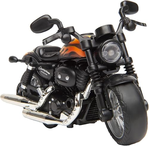 Die Cast Toy Motorcycle,Pull Back Motorcycle with Sounds and Lights 1:14 Friction Powered Kids Toy Cars,Motorcycle Toys Gift for Boys or Girls Over