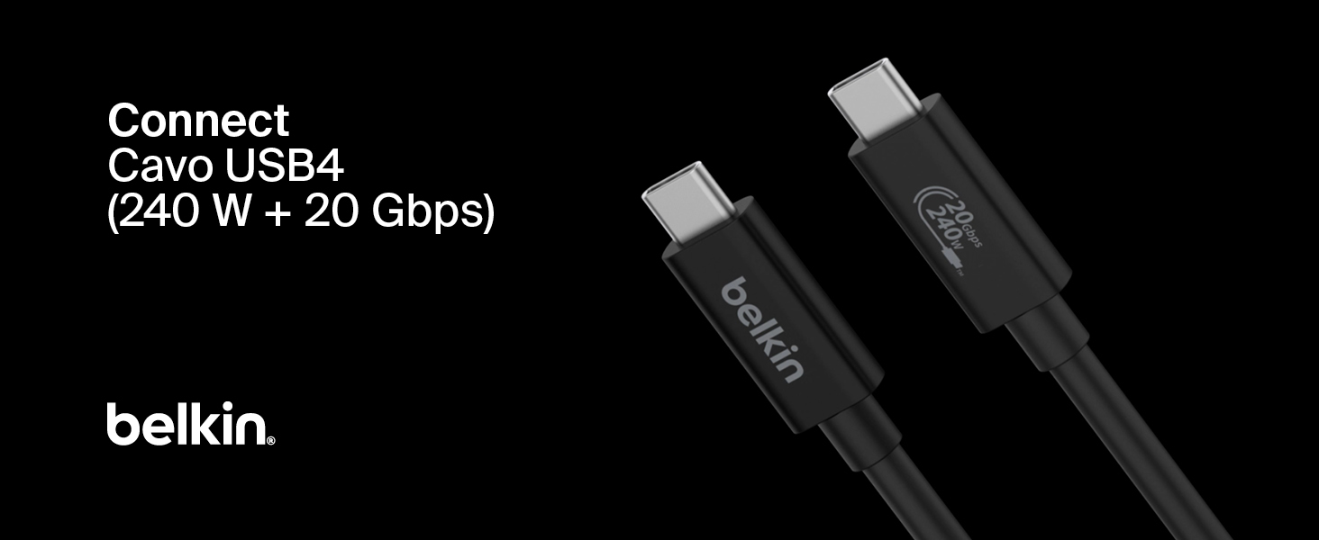 Belkin Cavo USB-C A USB-C Intrecciato 2m 240W: Ricarica Rapida Per IPhone 16, MacBook, Samsung - Bianco - 2
