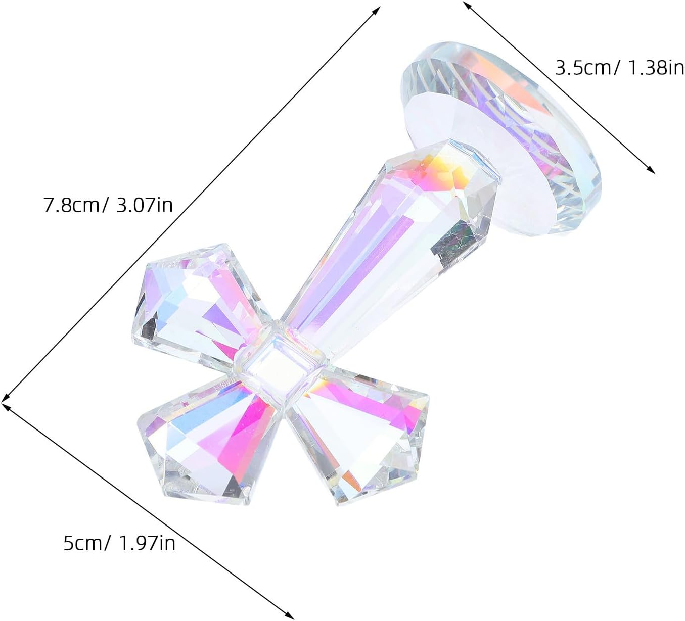 ibasenice Crystal Cross Statue Glass Table Crucifix Radiant Finish Portable Handheld Use Religious Prayer Crucifix Decoration for Spiritual Ceremonies and Prayer Space image 2