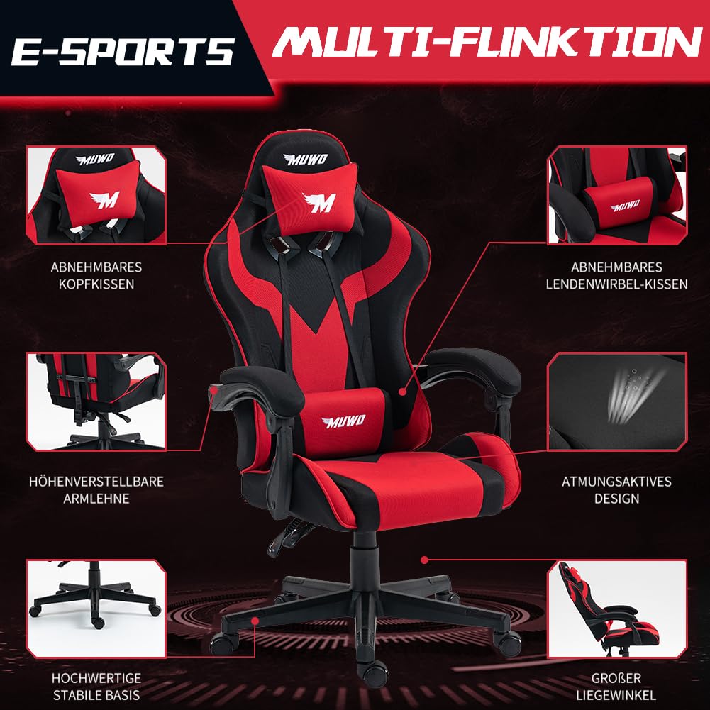 Sedia Gaming da Ragazzo Cuscino Cervicale Braccioli e Ruote Poltrona Ergonomica