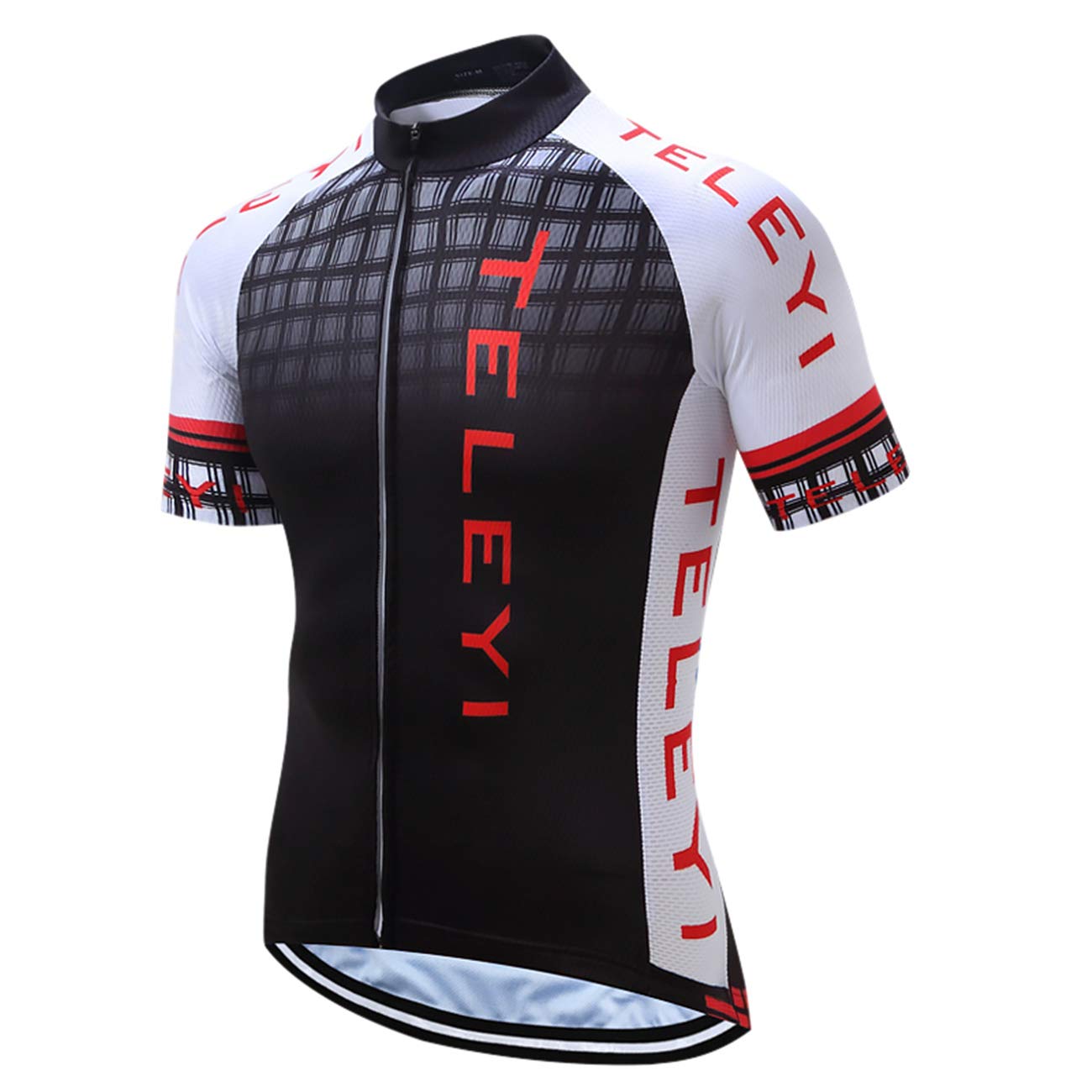 Men's Cycling Jersey Summer Cycling Shirt Short Sleeve Bicycle Clothing Breathable Full Zipper Bicycle Jacket with 3 Pockets