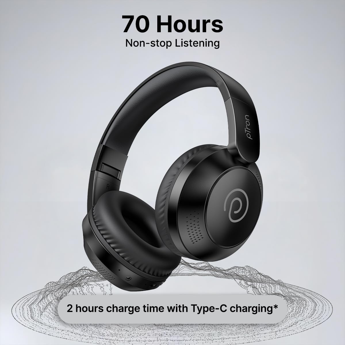 pTron Studio Evo Headphones: 70hr Battery, Bluetooth 5.3 -4 pTron Studio Evo Headphones: 70hr Battery, Bluetooth 5.3 -4